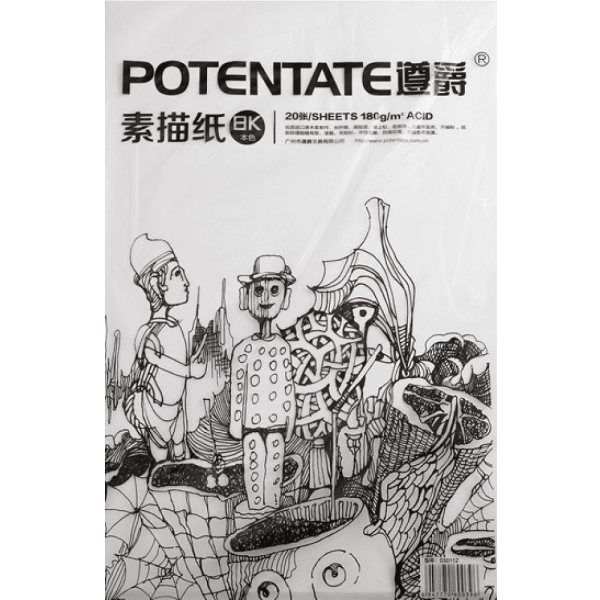 Бумага для рисования "Potentate", 180 г/м2, 78.7х109.2 см, натуральный белый