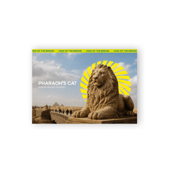 Открытка дизайнерская "Pharaoh's cat", 148х105 мм