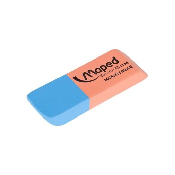 Ластик Maped "Duo-Gom", 1 шт, голубой, розовый, (021513)