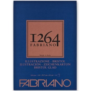 Блок-склейка бумаги для графики "Fabriano. 1264", 29,7х42 см, 200 г/м2, 50 листов