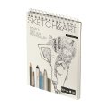 Скетчбук "Sketch&Art", 18.5х25 см, 200 г/м2, 50 листов, на спирали, для цветных карандашей