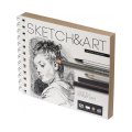 Скетчбук "Sketch&Art", 18x15.5 см, 125 г/м2, 60 листов