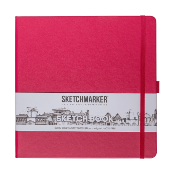 Скетчбук "Sketchmarker", 80 листов, 20x20 см, 140 г/м2, маджента
