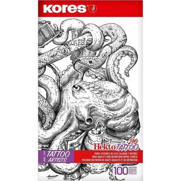 Бумага копировальная для татуировок "Kores Tattoo", A4, 100 листов