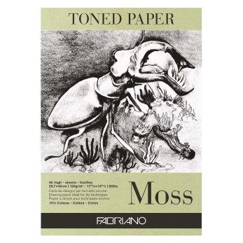 Блок бумаги для рисования "Fabriano. Moss", 29,7х42 см, 120 г/м2, 50 листов