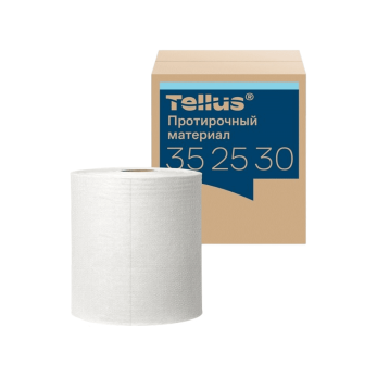 Протирочный материал нетканый Tellus c центральной вытяжкой повышенной прочности, 1 слой, 106,4 м, WM1/WM3