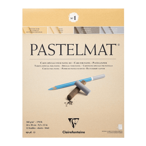 Блок-склейка для пастели "PastelMat" №1, 24x30 см, 360 г/м2, 12 листов, 4 цвета