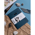 Скетчбук для графики "GrafArt white", 20 листов, 15х20 см, 160 г/м2, синий
