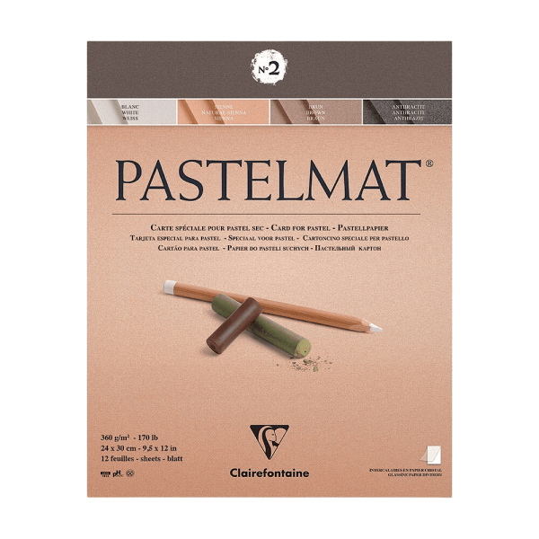 Блок бумаги "Pastelmat", 24x30 см, 360 г/м2, 12 листов, 4 цвета