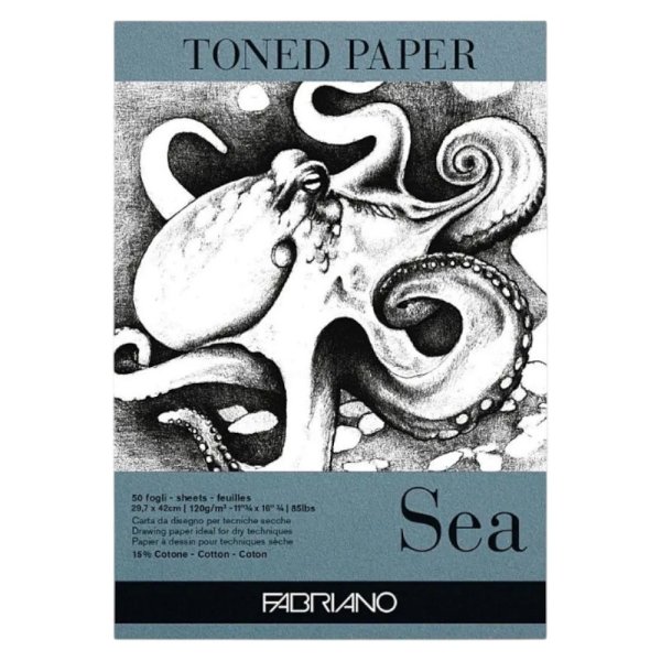 Блок бумаги для рисования "Fabriano. Sea", 29,7х42 см, 120 г/м2, 50 листов