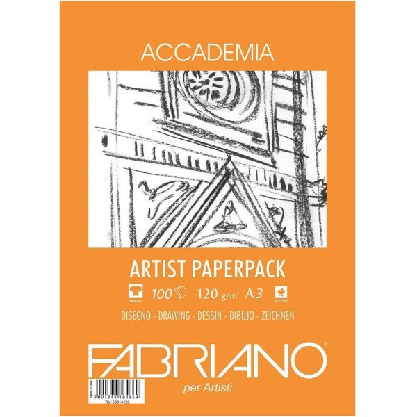 Блок бумаги для рисования "Fabriano. Art pack" А3, 120 г/м2, 100 листов