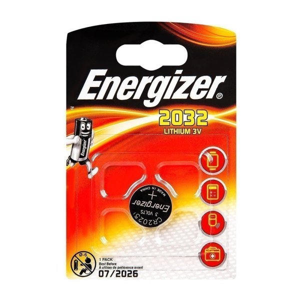 Батарейка литиевая дисковая Energizer "CR2032", 1 шт.