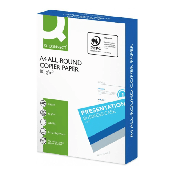 Бумага "Q-Connect All Round", A4, 500 листов, 80 г/м2