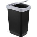 Урна для мусора IDEA, 25 л, пластик, черный, серый