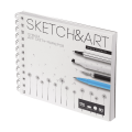 Скетчбук "Sketch&Art", 18х15.5 см, 170 г/м2, 80 листов, на спирали