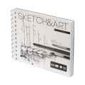 Скетчбук "Sketch&Art", 18х15.5 см, 200 г/м2, 50 листов, на спирали