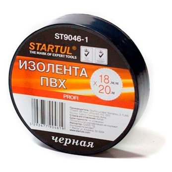 Изолента ПВХ STARTUL PROFI,18мм?20м черная