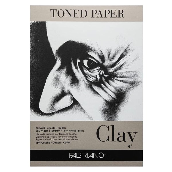 Блок бумаги для рисования "Fabriano. Clay", 29,7х42 см, 120 г/м2, 50 листов