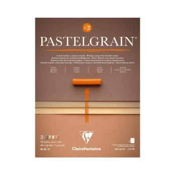 Блок бумаги для пастели "PastelGrain" 4 оттенка, 18х24см, 360 г, 12 листов, №2