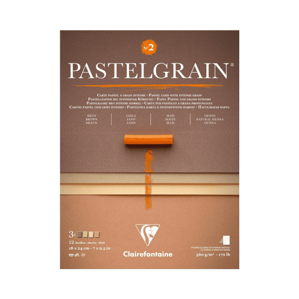 Блок бумаги для пастели "PastelGrain" 4 оттенка, 18х24см, 360 г, 12 листов, №2