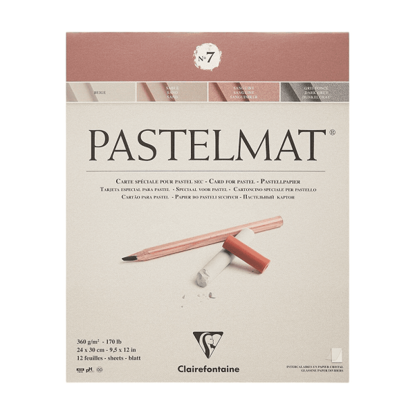 Блок бумаги для пастели "Pastelmat" №7, 24x30 см, 360 г/м2, 12 листов, 4 оттенка