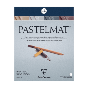 Блок бумаги "Pastelmat", 18x24 см, 360 г/м2, 12 листов, 4 цвета